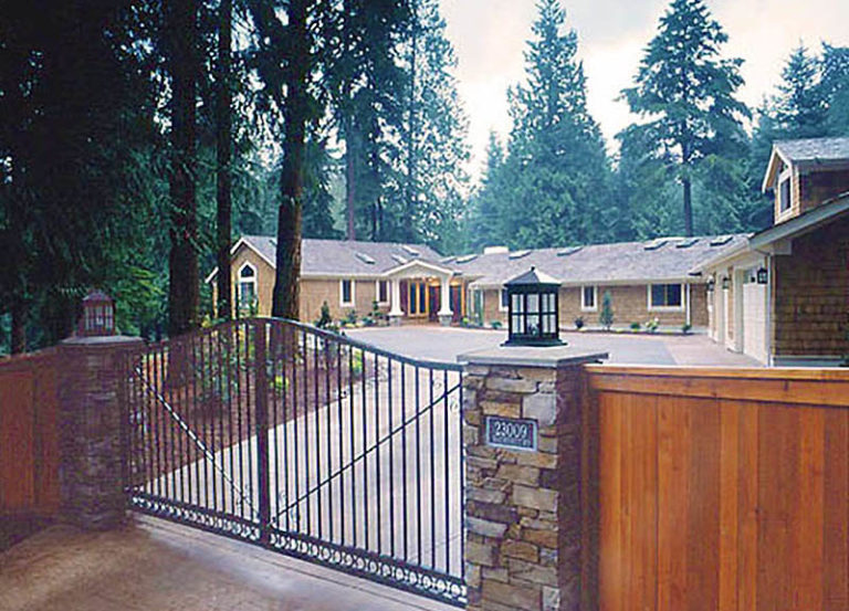 New Home Construction Gated Entrance Woodway Wa.