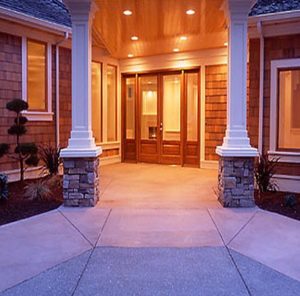 New Construction Home Entrance Way Woodway Wa. - Town Construction and Development