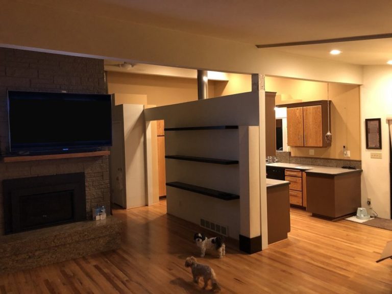 Home Living room and Kitchen repair and Remodeling Edmonds, WA.