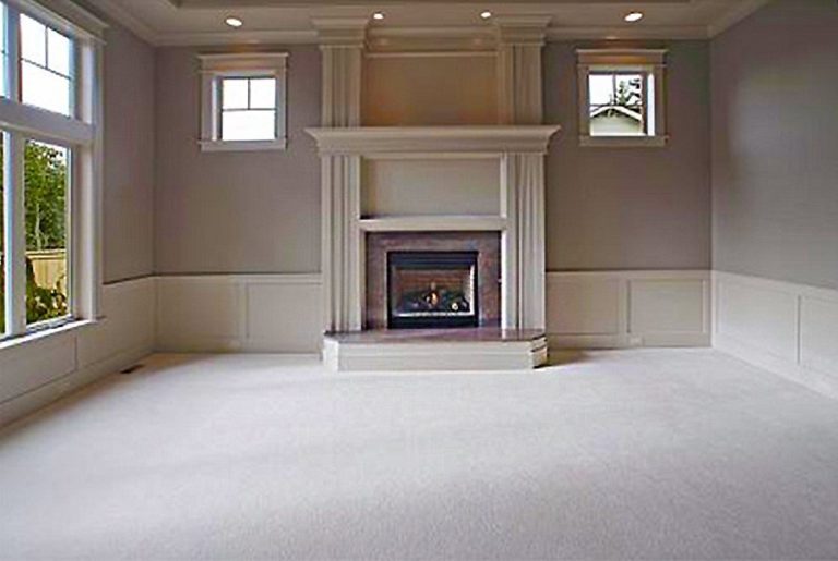 Bellevue New Home construction Bedroom with fireplace