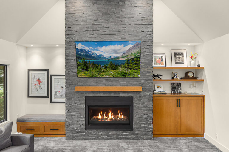 Newly Remodeled Family Room Fireplace