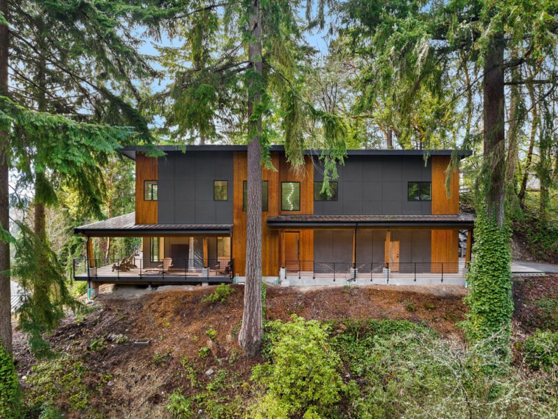 Kirkland custom home exterior view Lake Washington